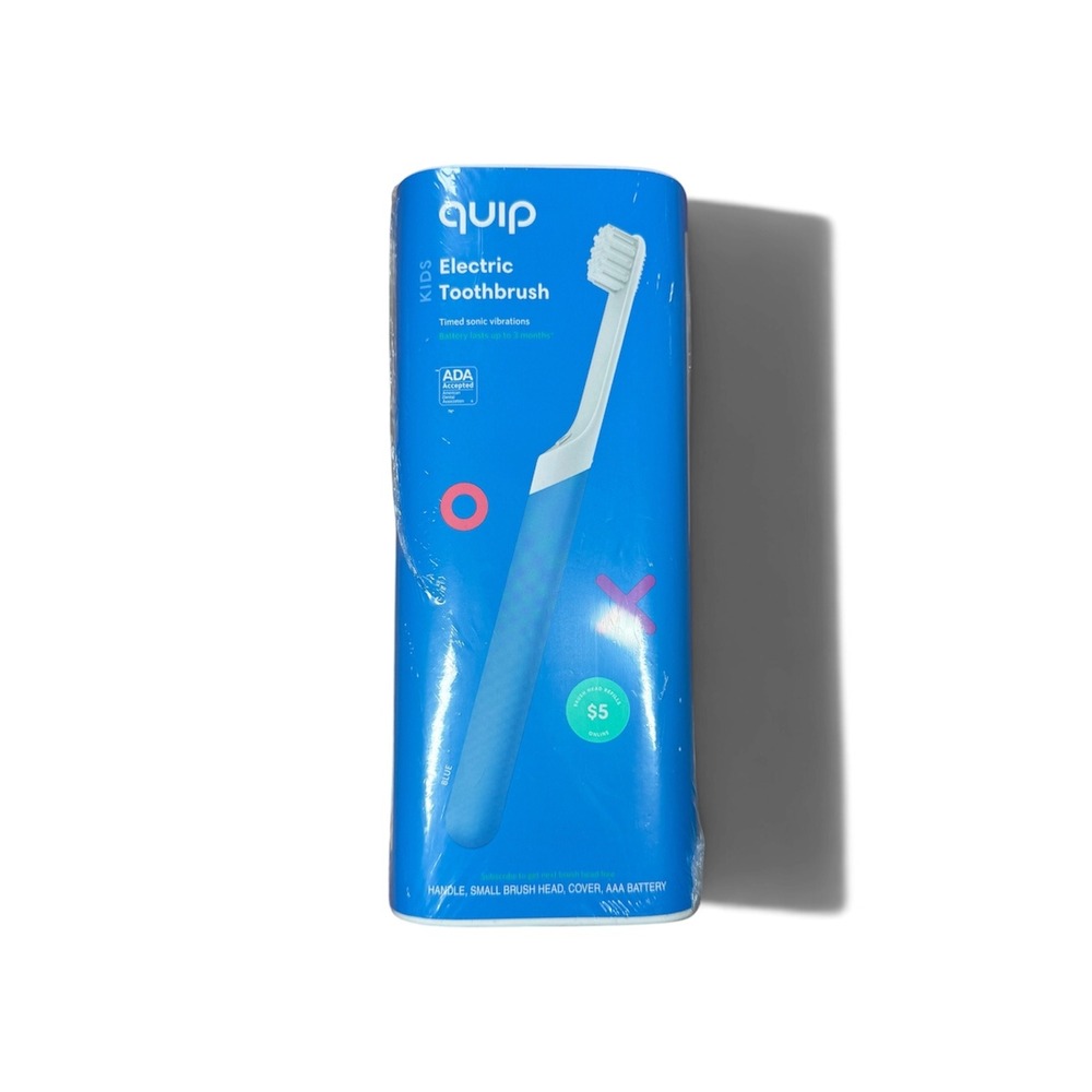 Quip Kids Electric Toothbrush Blue Sonic Vibrations Timer ADA Accepted